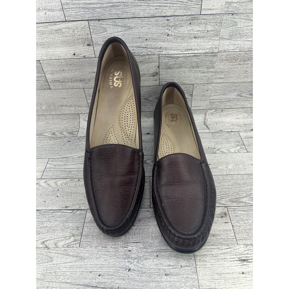 SAS San Antonio Shoemakers Burgundy Leather Loafer Shoes Womens 9.5 S Comfort